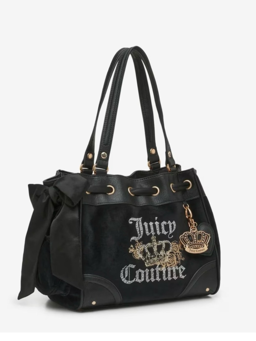NWT Juicy Couture Royal Bloom Tote with Heart Charm - Picture 2 of 7